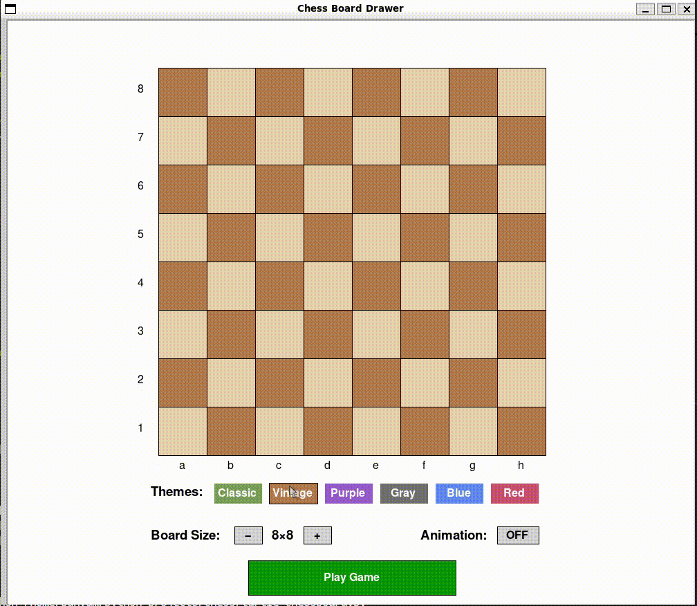 Chess Turtle game interface