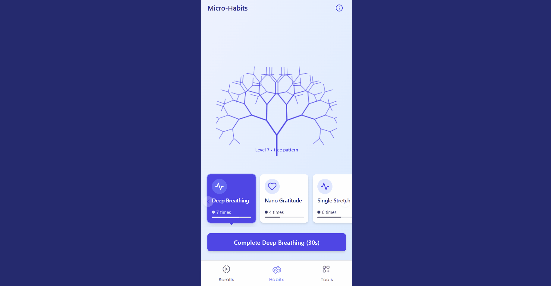 Fractal visualization and habit tracking